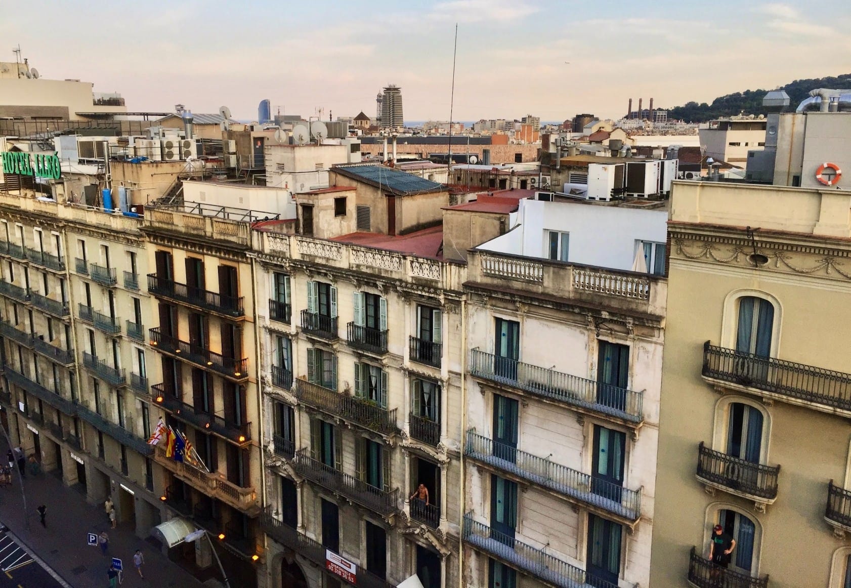 Rooftops and old buidlings, Barcelona Spain